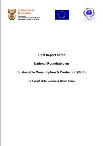 Final Report of the National Roundtable on Sustainable ... - UNEP