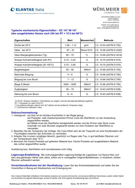 Elan-tech® EC 147 /W 147 - Mühlmeier GmbH