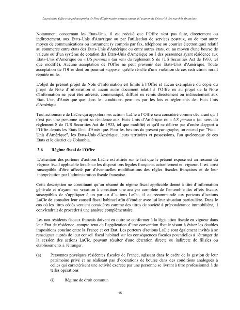 NOTE D'INFORMATION DE L'INITIATEUR RELATIVE A L ... - LaCie