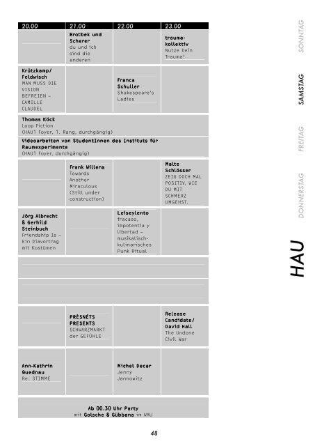 Das vollständige Programm zum Download - Hebbel am Ufer