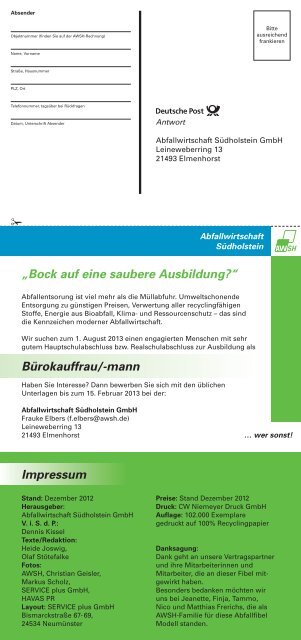 ABFALLfibel 2013 - Abfallwirtschaft Südholstein