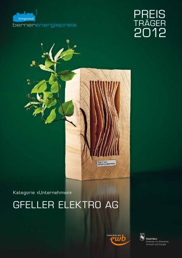 Preisträgerbroschüre Gfeller Elektro AG - Energie Wasser Bern