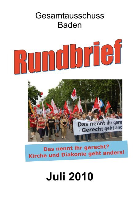 Rundbrief_Juli.2010 - Gesamtausschuss Baden