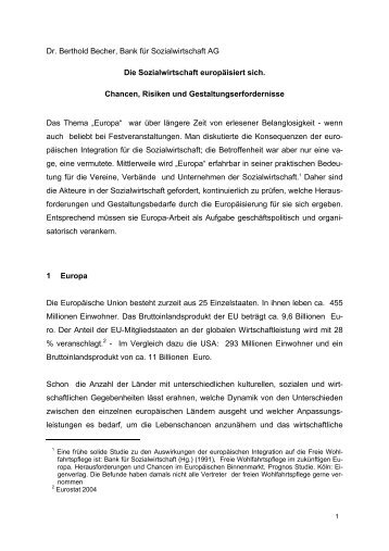 Dr. Berthold Becher, Bank für Sozialwirtschaft AG Die ...