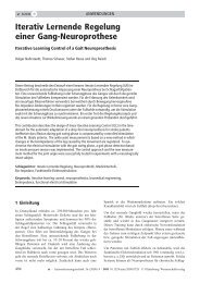 Iterativ Lernende Regelung einer Gang-Neuroprothese - Fachgebiet ...