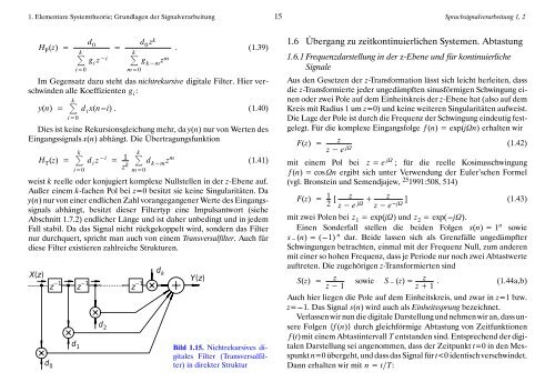 Grundlagen der Signalverarbeitung - Arbeitsbereich Sprache und ...