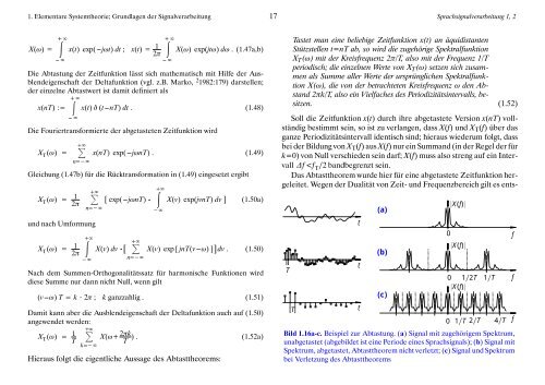 Grundlagen der Signalverarbeitung - Arbeitsbereich Sprache und ...