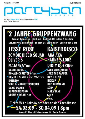 Im Heft: Dana Ruh, The Chosen Two, KIKI und Party ... - Partysan
