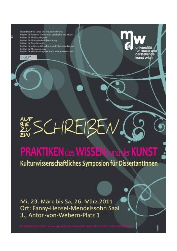 Praktiken_Wissen_Kunst Programm Abstracts CVs