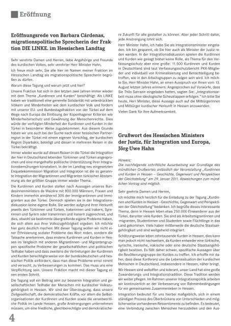 Dokumentation Kurden In Hessen (PDF) - Barbara Cárdenas