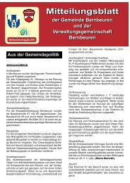 Mitteilungsblatt der Gemeinde Bernbeuren und der
