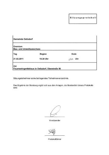 Protokoll Bau- und Umweltausschuss vom 21.02 ... - Amt Breitenburg