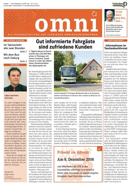 Gut informierte Fahrgäste sind zufriedene Kunden - Bus & Bahn ...