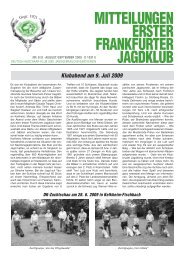Jagdklub 8/9-09 - Erster Frankfurter Jagdklub e.V.