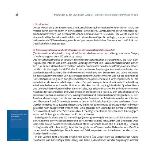 Jahresbericht 2012 (PDF) - Institut für Europäische Geschichte der ...