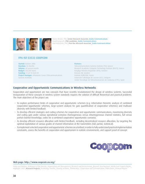 innovating communications - CTTC