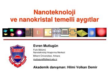 Nanoteknoloji ve nanokristal temelli aygıtlar - Library