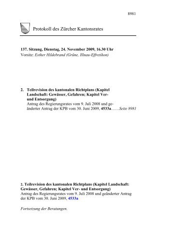 24. November 2009, Nachmittag (PDF, 184 kB) - Kanton Zürich