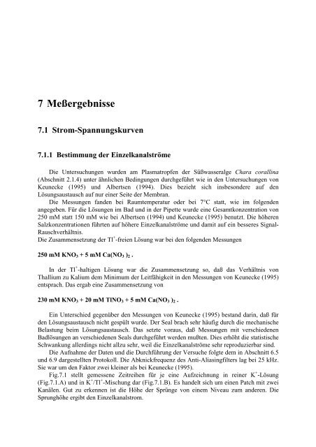 Auflösung des schnellen Schaltens bei Patch-Clamp Untersuchungen