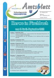 Amtsblatt 36/2012 - Verbandsgemeinde Hochspeyer