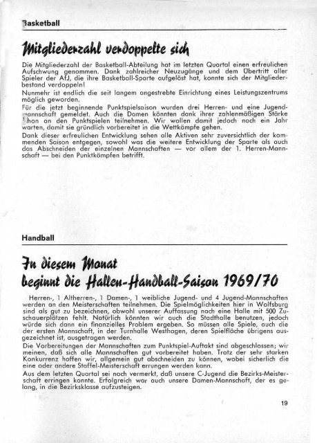 Mitteilungsblat t des VfL Wolfsburg Oktober 1969 - vfl-wob.de