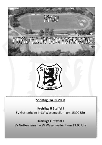 Nr. 3 SVG - SV Wasenweiler 14.09.2008 - SV Gottenheim