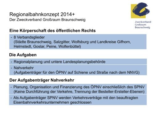 Das Regionalbahnkonzept 2014+ - Zweckverband Grossraum ...