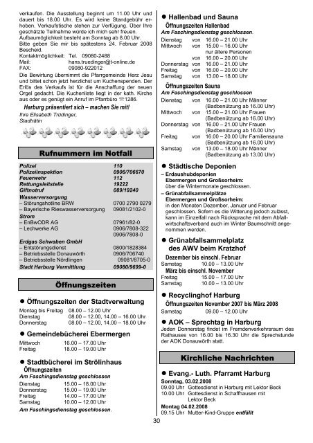 Amtliche Mitteilungen zu den Kommunalwahlen 2008 ... - Harburg