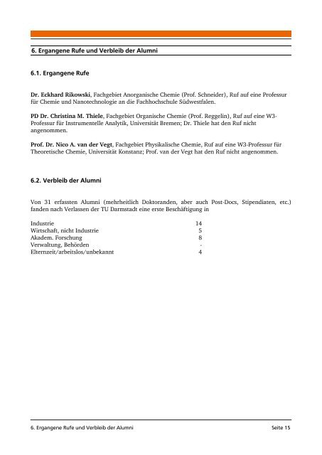 Forschungsbericht 2010 - Fachbereich Chemie