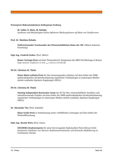 Forschungsbericht 2010 - Fachbereich Chemie