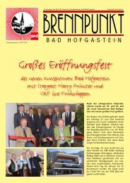 Großes Eröffnungsfest - SPÖ Bad Hofgastein
