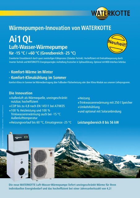 Ai1 QL Luft-Wasser-Wärmepumpe