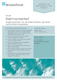 Elektrosicherheit - VDI-Wissensforum