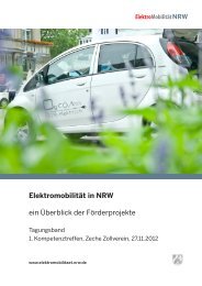 ElektromobilitÃ¤t in NRW ein Ãœberblick der FÃ¶rderprojekte - bei ...