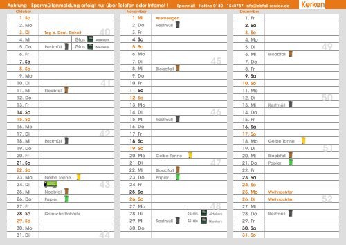 Abfallkalender Kerken - Kollick & Neumann GmbH