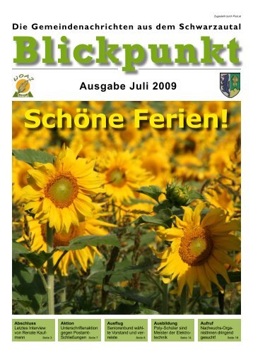 Blickpunkt 2-09.pdf - Marktgemeinde Wolfsberg im Schwarzautal