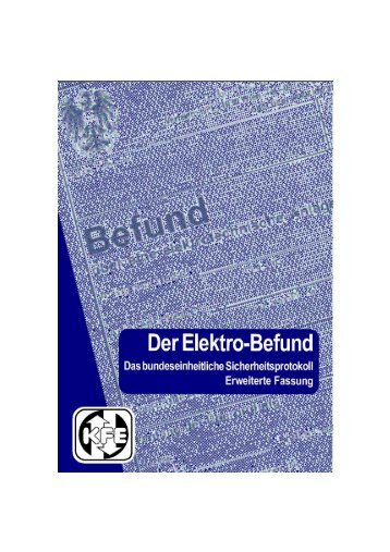 Elektro-Befund - Bundeseinheitliches Sicherheitsprotokoll ...