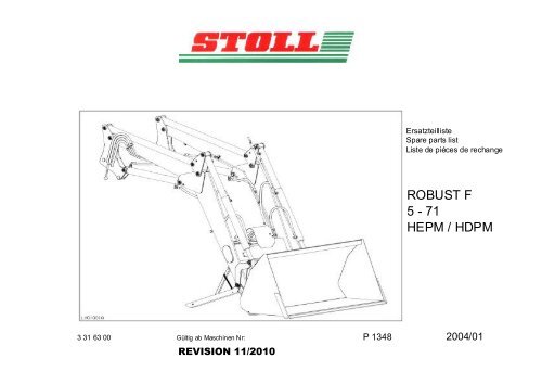 P1348 HDPM Stoll Frontlader Ersatzteile