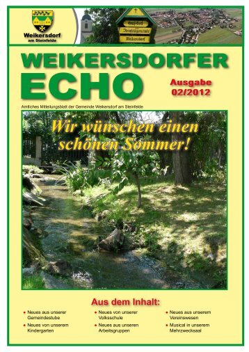 Ausgabe 02/2012 - in der Gemeinde Weikersdorf