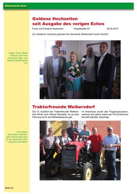 Ausgabe 02/2012 - in der Gemeinde Weikersdorf