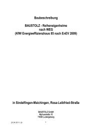 Baubeschreibung BAUSTOLZ - Reiheneigenheime nach WEG (KfW ...