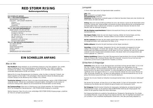 Red Storm Rising - Commodore Amiga - Manual - gamesdbase.com