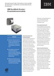 IBM SureMark-Drucker: Einzelstationenmodelle - Quad GmbH