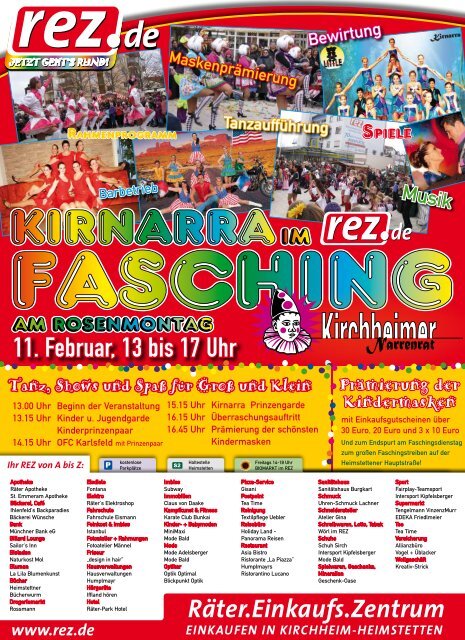 Flyer - REZ-Fasching mit Kirnarra