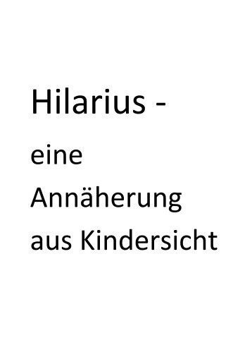 Hiläri-Morgelied - Primarschule Märstetten