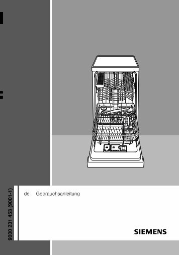 Gebrauchsanleitung Siemens Geschirrspüler - Elektroshop24