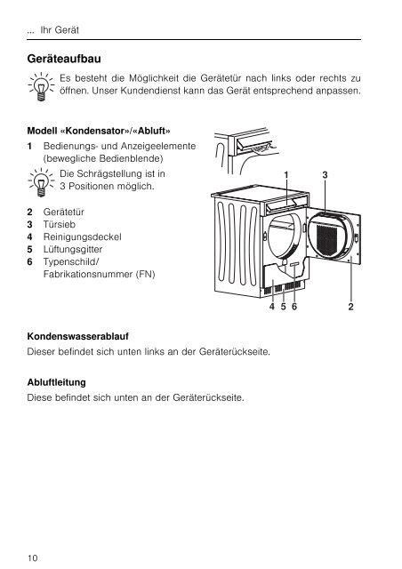 Bedienungsanleitung V-Zug Wäschetrockner Adora ... - Elektroshop24