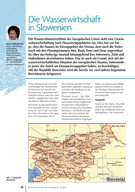 Die Wasserzeitschrift der Steiermark 2/2007 - Wasserland Steiermark