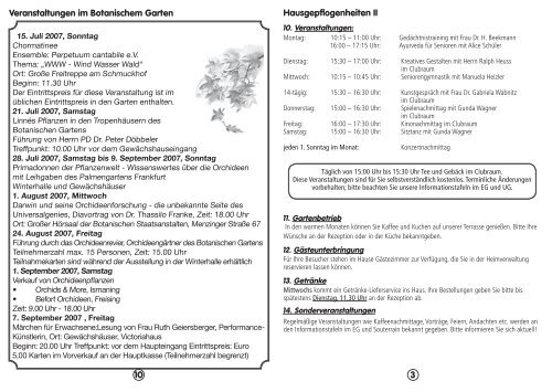 Hausnachrichten • 25 Jahre Seniorenwohnheim • Nymphenburg ...