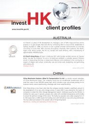 Hong Kong Foreign Direct Investment Issue ... - Invest Hong Kong